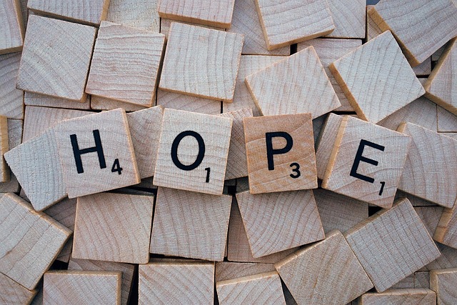 hope, word, letters, gray hope, gray letter