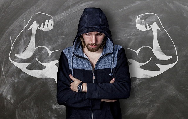 man, board, drawing, muscles, strong, weak, chalk, disappointment, biceps, hood, disappointed, fitness, muscle, training, hope, pose, power, bodybuilding, poor, hardness, masculine, upper arm, weight 