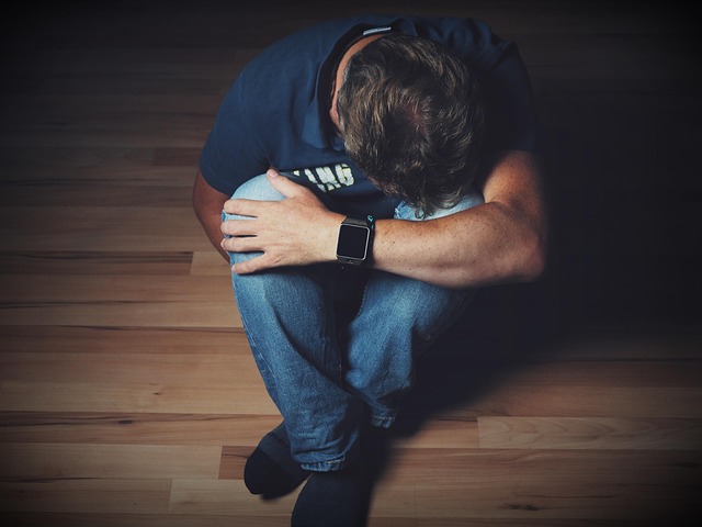 man, depressed, sitting, on the floor, mourning, despair, emotion, pain, discouragement, melancholy, depression, disappointment, defeat, mood, expression, pain, pain, depression, depression, depressio