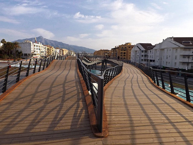 wooden, promenade, san pedro, wood, nature, bridge, trail, away, hiking, brighton, path, transition, landscape, boardwalk, sky, outdoor, city skape, city, brown city, brown bridge, brown path, brighto