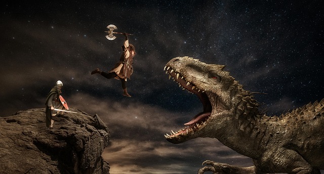 warrior, battle, dinosaur, rock, monster, dragon, knight, axe, brave, fiction, animation, dinosaur, dinosaur, dinosaur, dinosaur, monster, monster, monster, dragon, dragon, dragon, knight, knight, kni